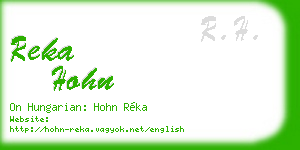 reka hohn business card